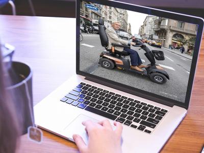 Webinar på pc om el-scooere fra Invacare